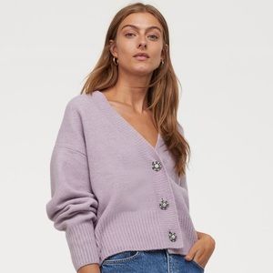 H&M Rhinestone Button Cardigan/Sweater